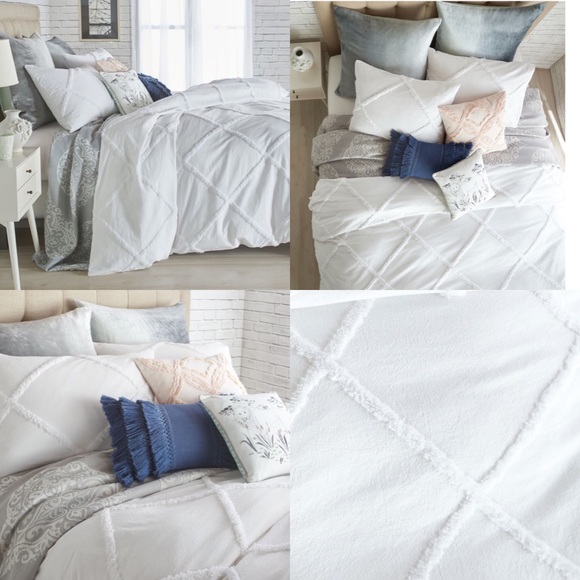 Nordstrom Bedding Peri Home Fullqueen Duvet Cover Chenille Lattice Poshmark